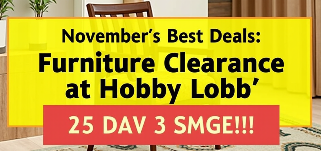 Discover November's Best Deals: Furniture Clearance at Hobby Lobby