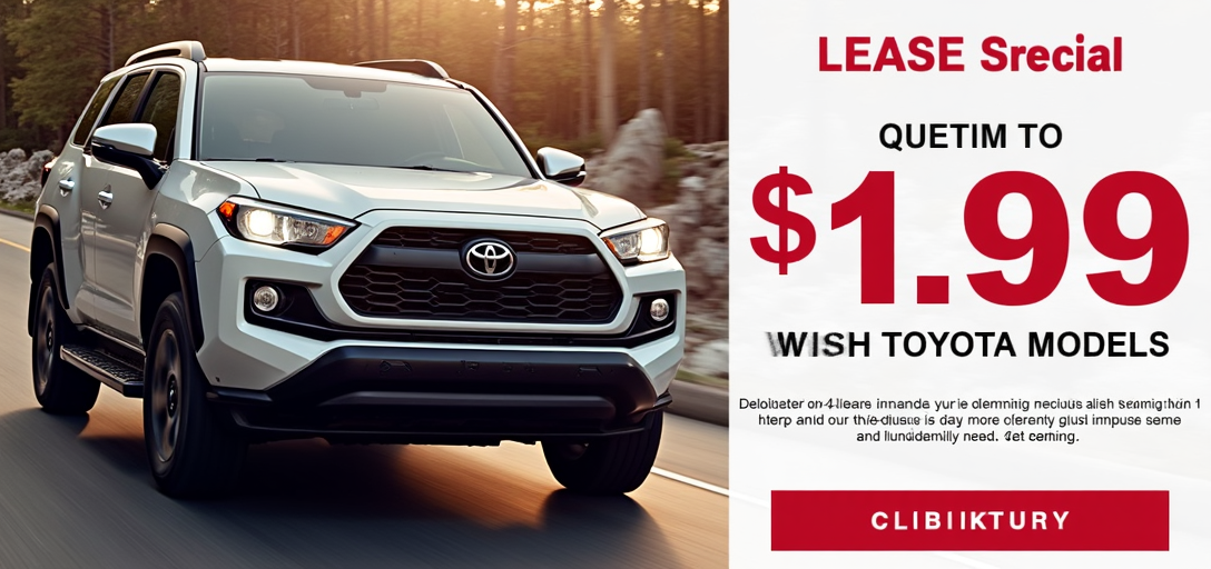 Discover 2026 Lease Specials on Select Toyota Models