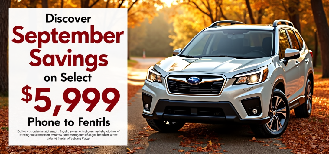 Discover September Savings on Select Subaru Models