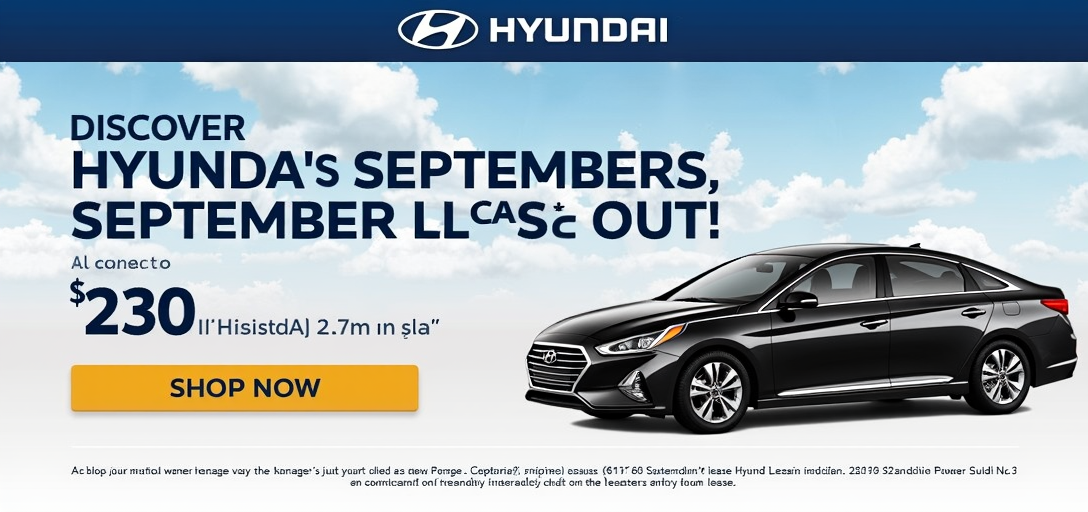 Discover Hyundai's Exciting September Lease Specials on Select Models
